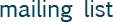 Sineparade Mailing List